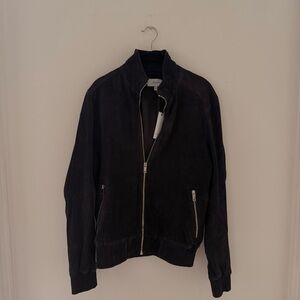 ✨NWT✨ Reiss Black Suede Bomber Jacket